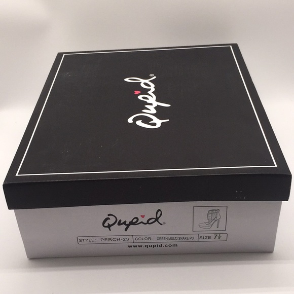 Qupid Women’s Platform Green Faux Snakeskin 5.5 in Heels Size 7.5 - Picture 14 of 16